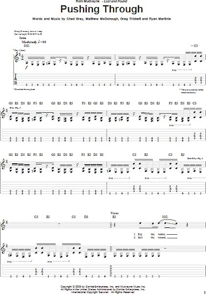 open zoom image for Pushing Through - Guitar TAB, New, Main