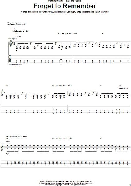 open zoom image for Forget To Remember - Guitar TAB, New, Main