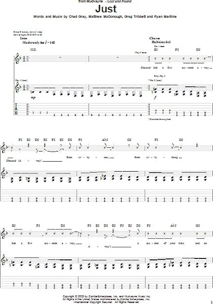 open zoom image for Just - Guitar TAB, New, Main