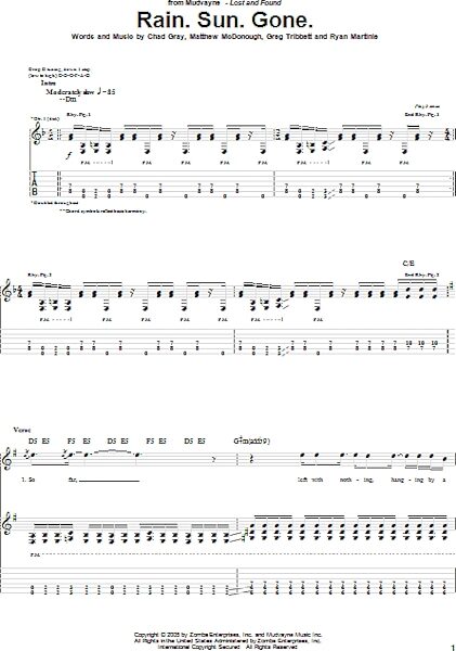 open zoom image for Rain.Sun.Gone - Guitar TAB, New, Main