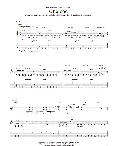 open zoom image for Choices - Guitar TAB, New, Main