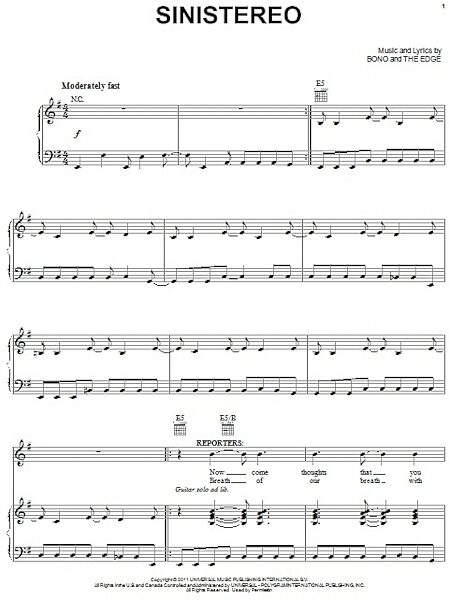 open zoom image for Sinistereo - Piano/Vocal/Guitar, New, Main