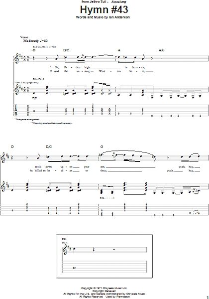 open zoom image for Hymn #43 - Guitar TAB, New, Main