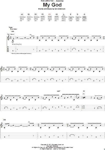 open zoom image for My God - Guitar TAB, New, Main