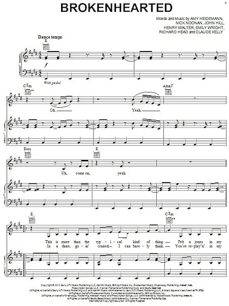 open zoom image for Brokenhearted - Piano/Vocal/Guitar, New, Main
