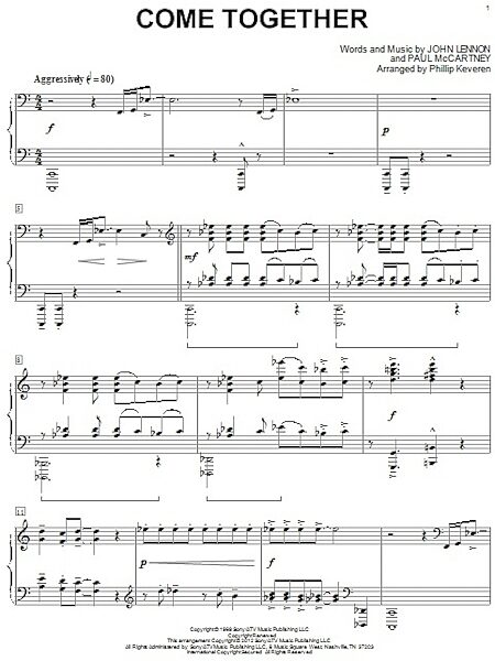 open zoom image for Come Together - Piano Solo, New, Main