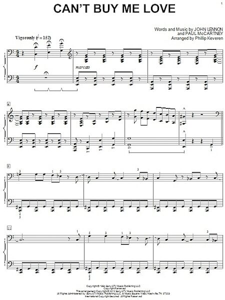 open zoom image for Can't Buy Me Love - Piano Solo, New, Main