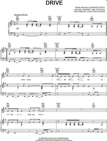 open zoom image for Drive - Piano/Vocal/Guitar, New, Main