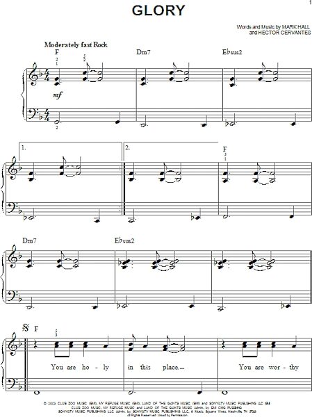 open zoom image for Glory - Easy Piano, New, Main