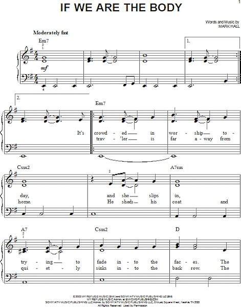 open zoom image for If We Are The Body - Easy Piano, New, Main