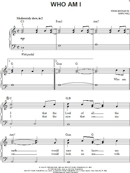 open zoom image for Who Am I - Easy Piano, New, Main