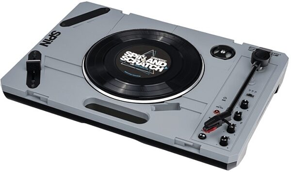open zoom image for Reloop Spin Portable Belt-Drive Turntable System, New, Action Position Back