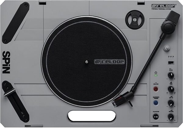 open zoom image for Reloop Spin Portable Belt-Drive Turntable System, New, Action Position Back