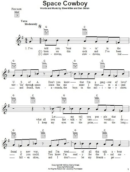 open zoom image for Space Cowboy - Ukulele, New, Main