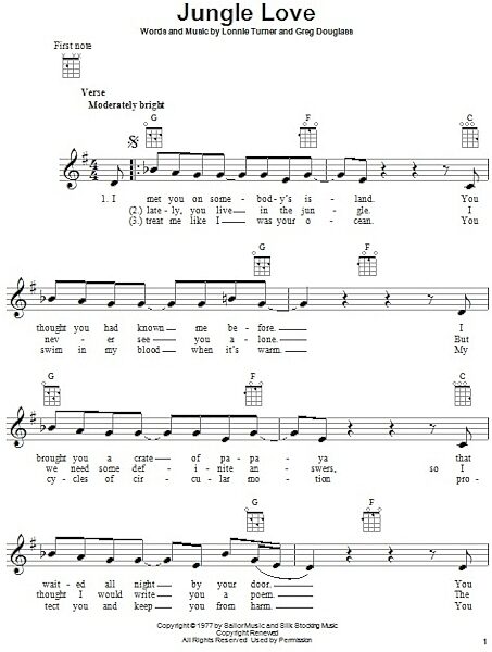 open zoom image for Jungle Love - Ukulele, New, Main