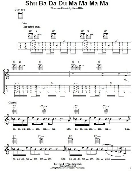 open zoom image for Shu Ba Da Du Ma Ma Ma Ma - Ukulele, New, Main