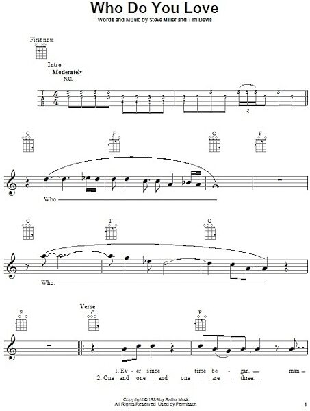 open zoom image for Who Do You Love - Ukulele, New, Main