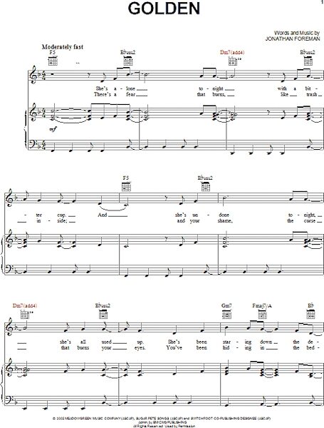 open zoom image for Golden - Piano/Vocal/Guitar, New, Main