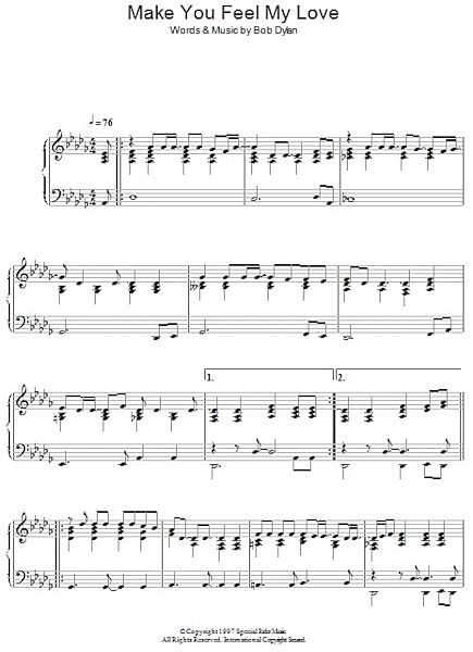 open zoom image for Make You Feel My Love - Piano Solo, New, Main