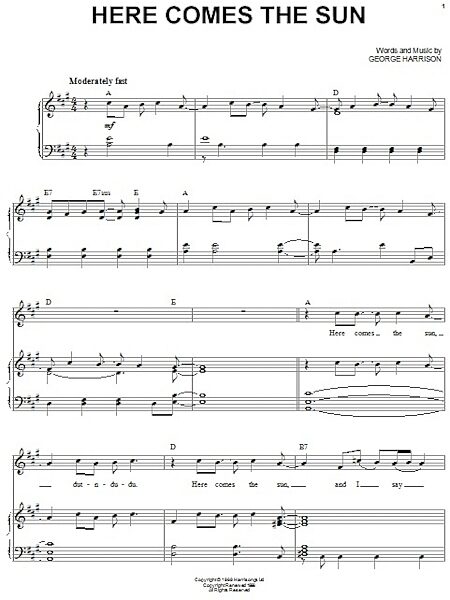 open zoom image for Here Comes The Sun - Piano Vocal, New, Main