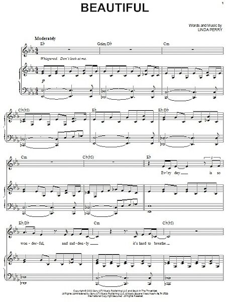 open zoom image for Beautiful - Piano Vocal, New, Main