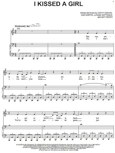 open zoom image for I Kissed A Girl - Piano Vocal, New, Main