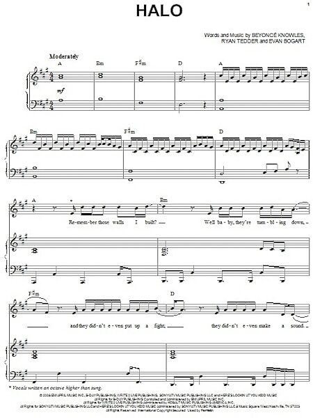 open zoom image for Halo - Piano Vocal, New, Main