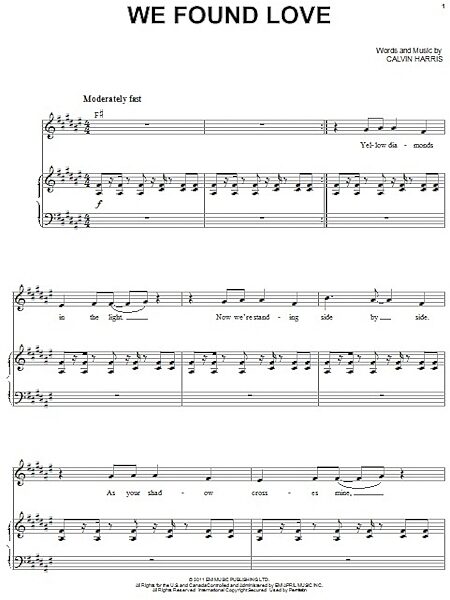 open zoom image for We Found Love - Piano Vocal, New, Main