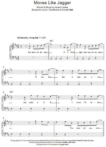 open zoom image for Moves Like Jagger - Easy Piano, New, Main