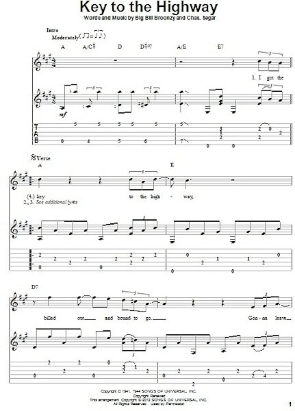open zoom image for Key To The Highway - Solo Guitar, New, Main