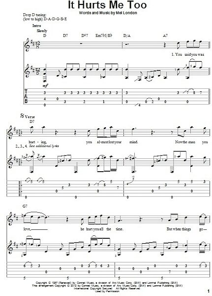 open zoom image for It Hurts Me Too - Solo Guitar, New, Main