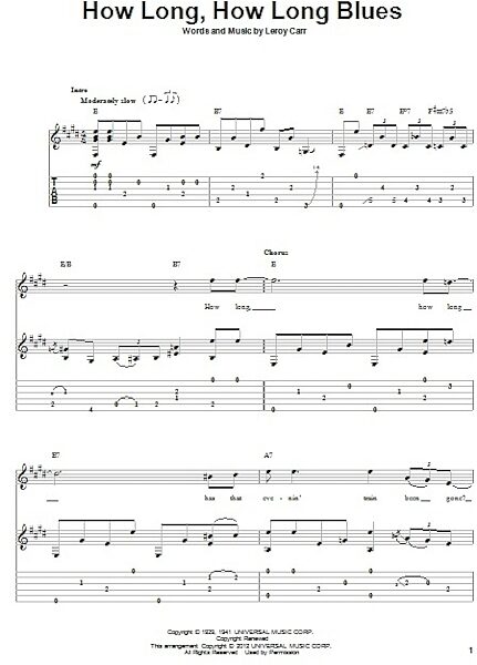open zoom image for How Long, How Long Blues - Solo Guitar, New, Main