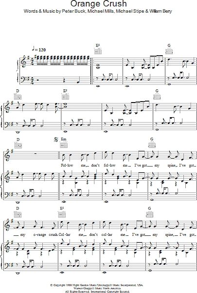open zoom image for Orange Crush - Piano/Vocal/Guitar, New, Main