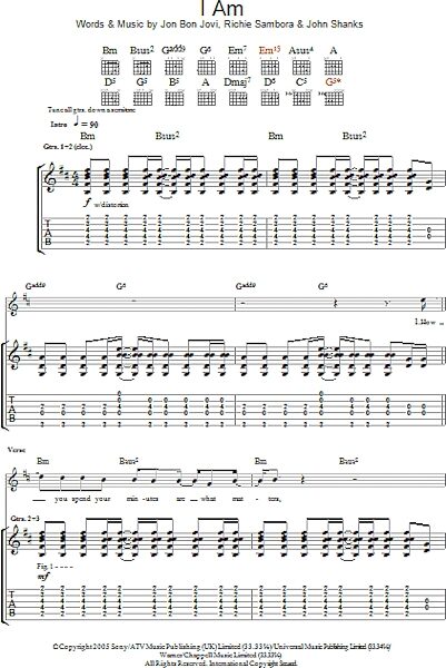 open zoom image for I Am - Guitar TAB, New, Main