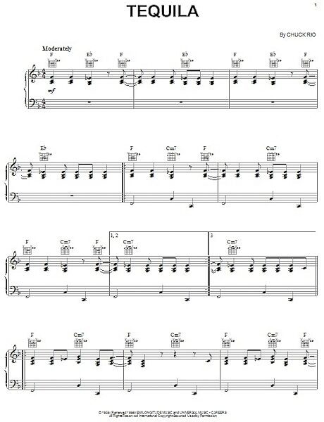 open zoom image for Tequila - Piano/Vocal/Guitar, New, Main