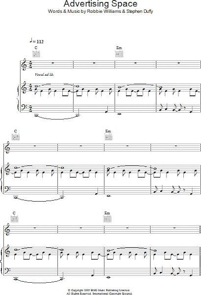 open zoom image for Advertising Space - Piano/Vocal/Guitar, New, Main