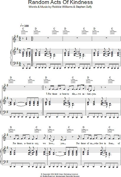 open zoom image for Random Acts Of Kindness - Piano/Vocal/Guitar, New, Main