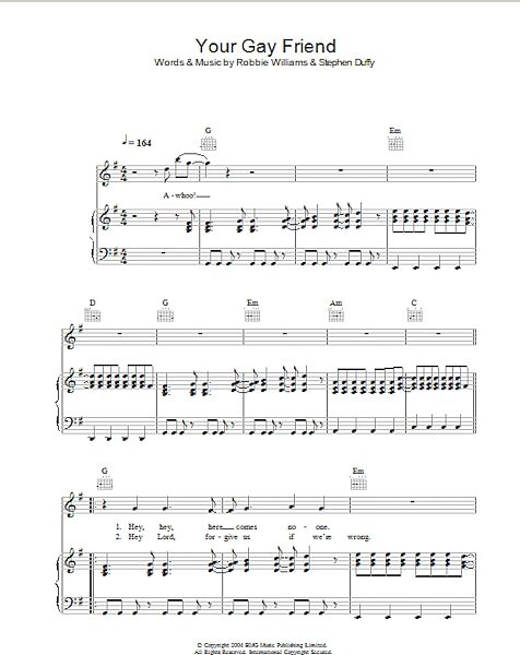 open zoom image for Your Gay Friend - Piano/Vocal/Guitar, New, Main
