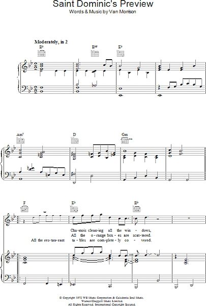 open zoom image for Saint Dominic's Preview - Piano/Vocal/Guitar, New, Main