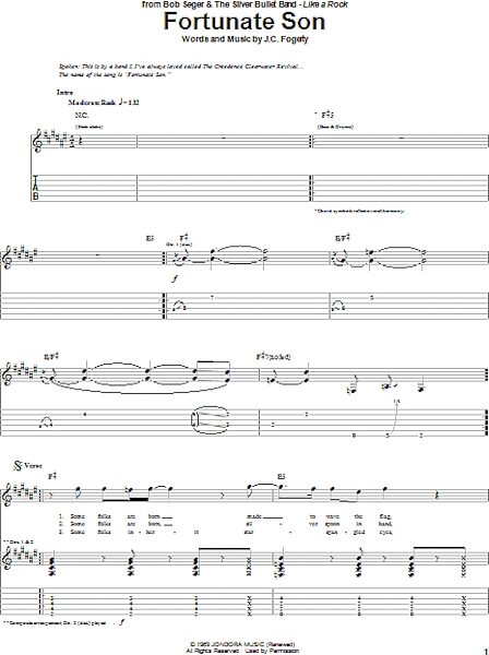 open zoom image for Fortunate Son - Guitar TAB, New, Main