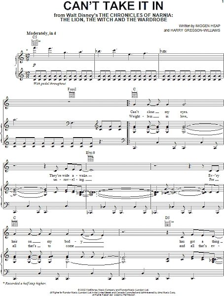 open zoom image for Can't Take It In - Piano/Vocal/Guitar, New, Main