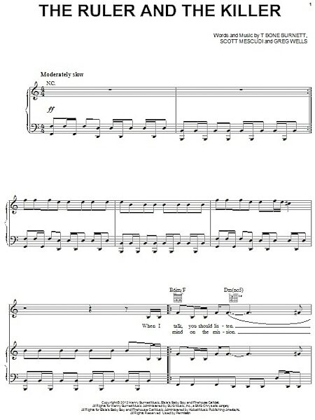 open zoom image for The Ruler And The Killer - Piano/Vocal/Guitar, New, Main