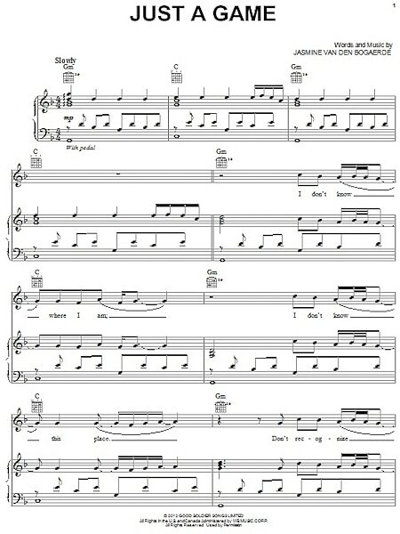 open zoom image for Just A Game - Piano/Vocal/Guitar, New, Main