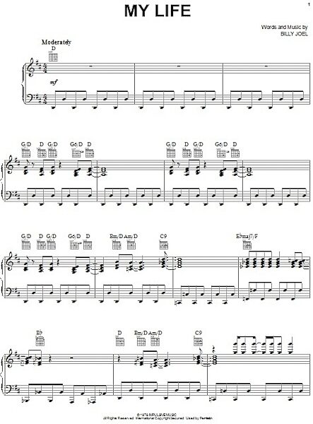 open zoom image for My Life - Piano/Vocal/Guitar, New, Main