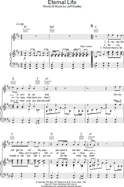 open zoom image for Eternal Life - Piano/Vocal/Guitar, New, Main