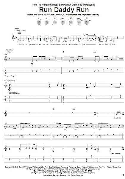open zoom image for Run Daddy Run - Guitar TAB, New, Main