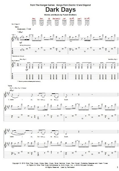 open zoom image for Dark Days - Guitar TAB, New, Main