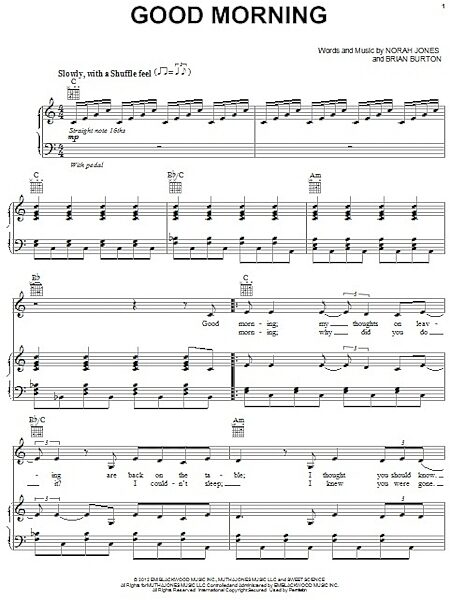 open zoom image for Good Morning - Piano/Vocal/Guitar, New, Main