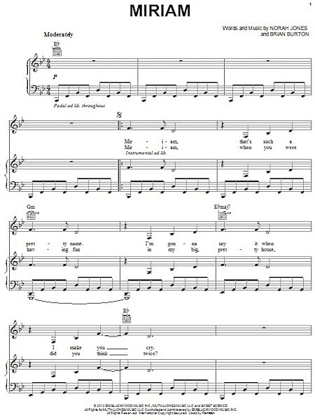 open zoom image for Miriam - Piano/Vocal/Guitar, New, Main