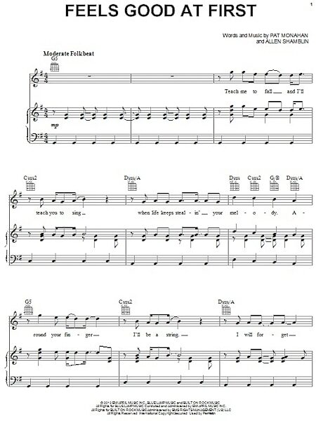 open zoom image for Feels Good At First - Piano/Vocal/Guitar, New, Main